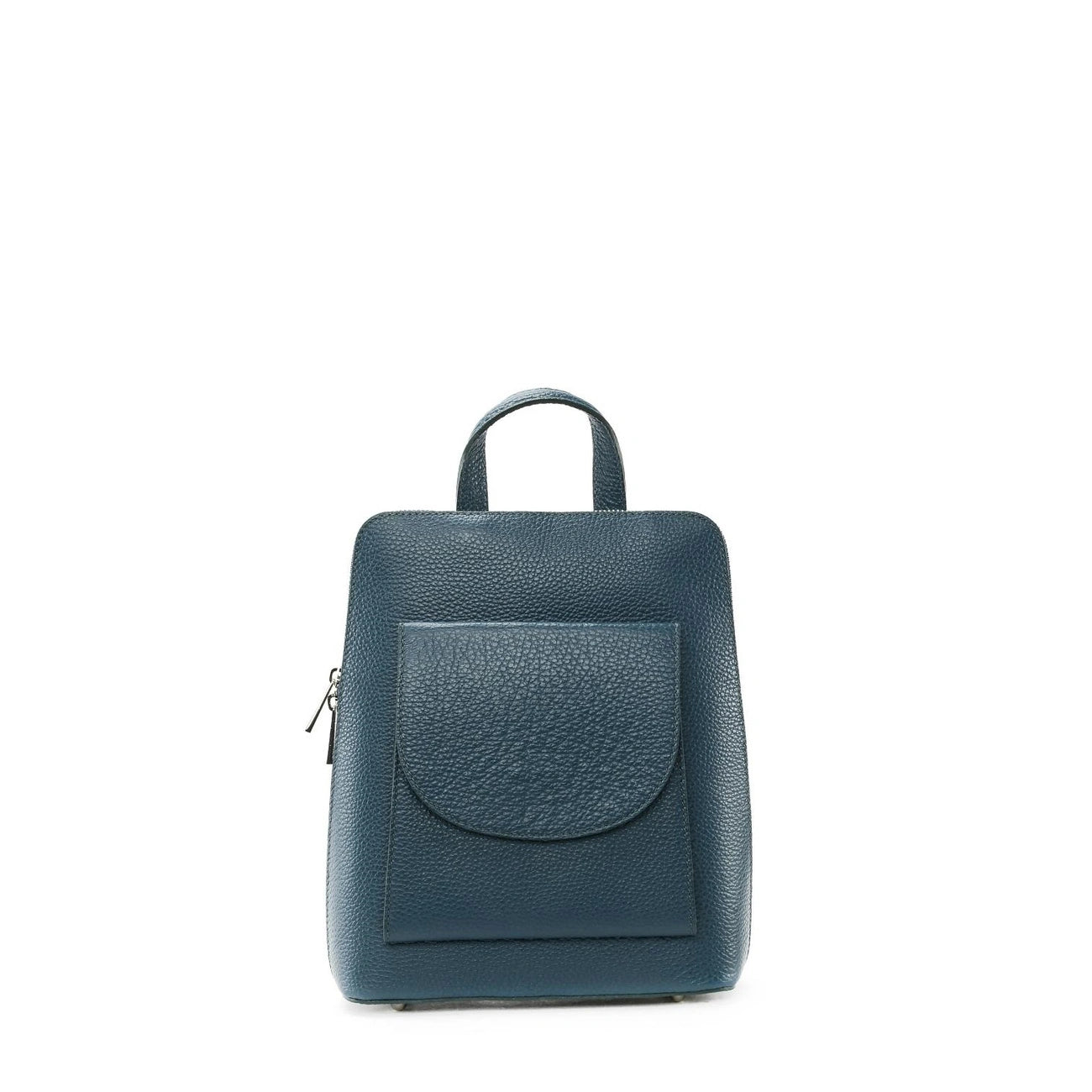 Mochila de cuero de grano HAILEY Verde pato
