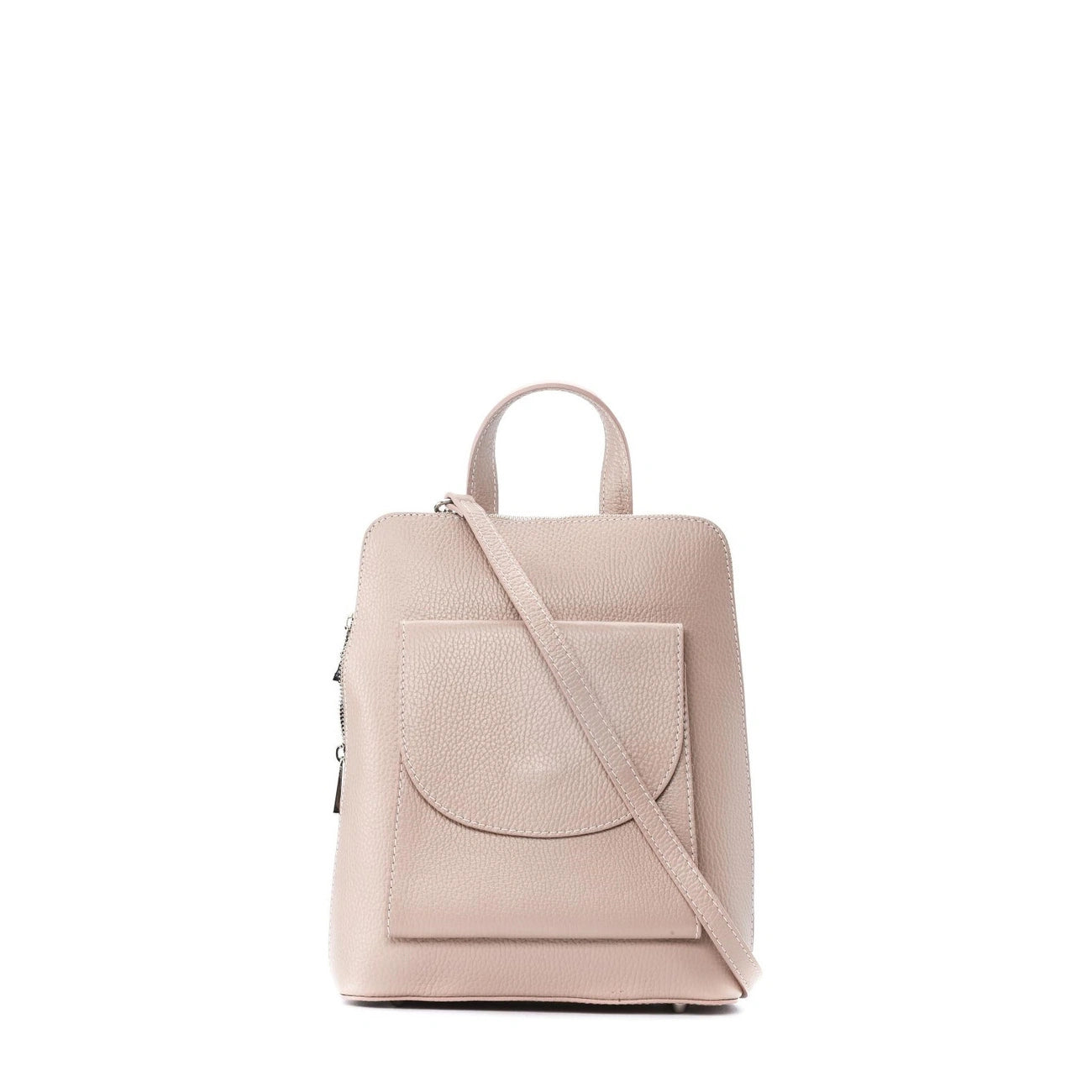 Sac à dos en cuir grainé HAILEY Rose nude