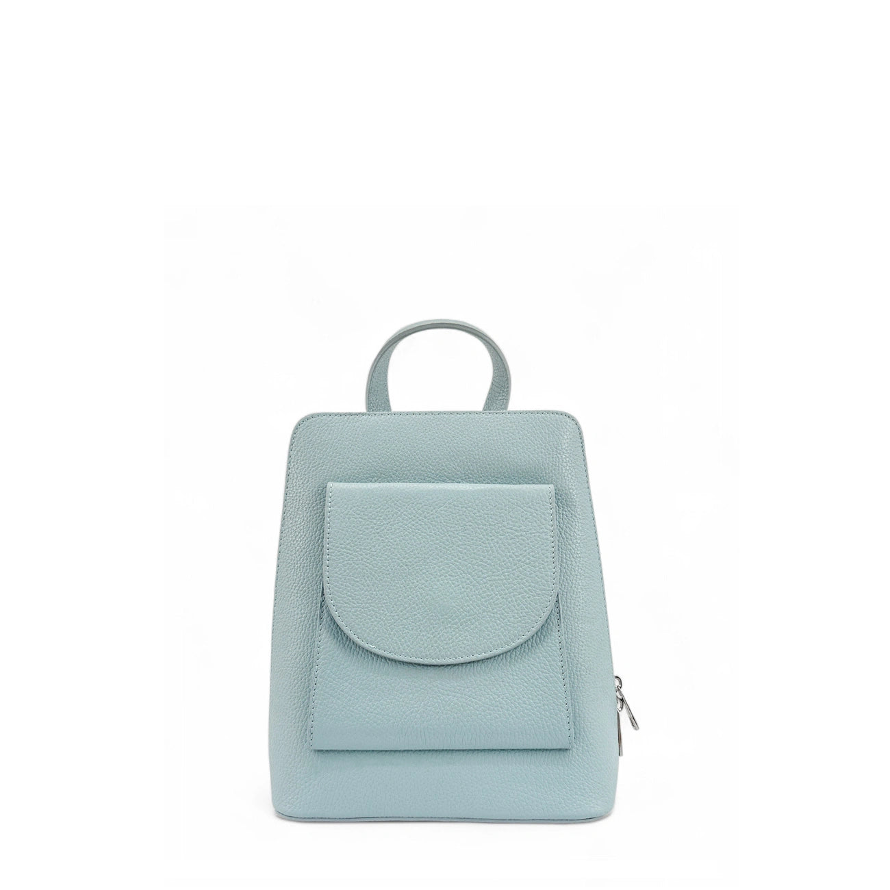 Sac à dos en cuir grainé HAILEY Bleu pastel