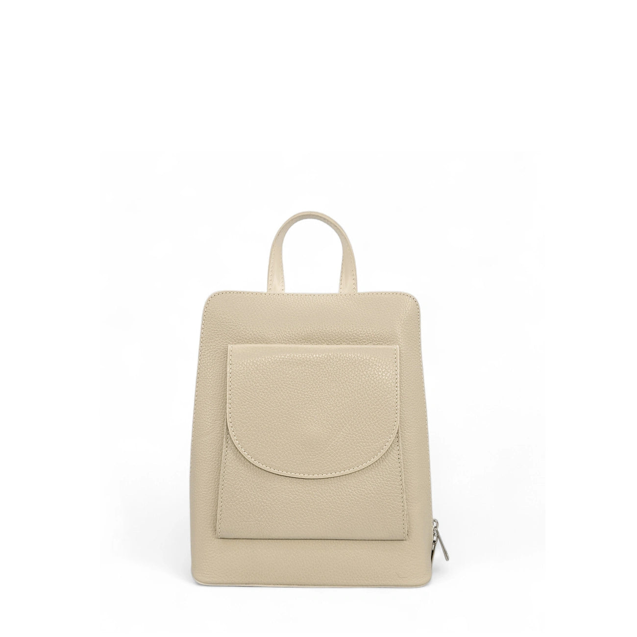 Sac à dos en cuir grainé HAILEY Taupe clair