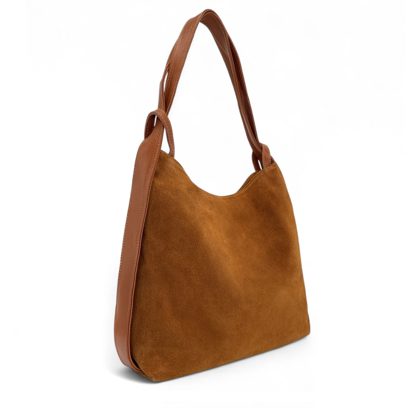 Sac multipositions en daim SOHO SUEDE Camel foncé