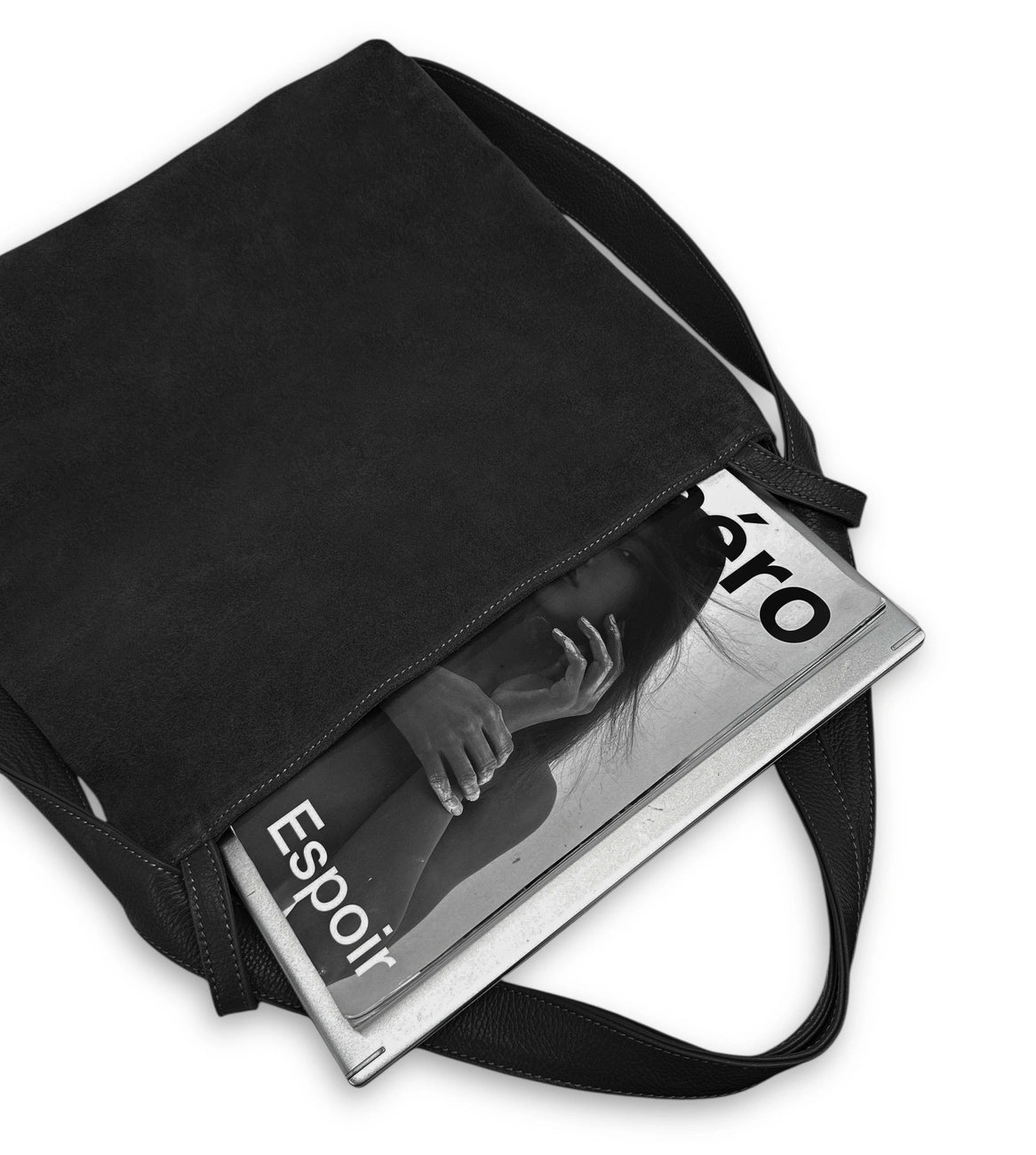 Sac à main convertible en daim SOHO SUEDE Noir