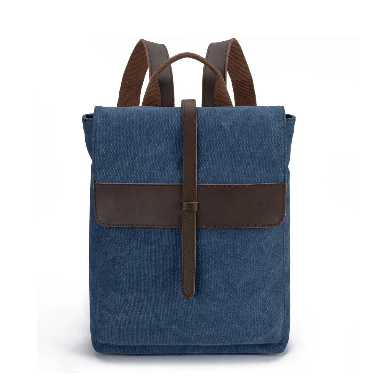 Sac à dos en toile et cuir BOTZARIS Bleu denim