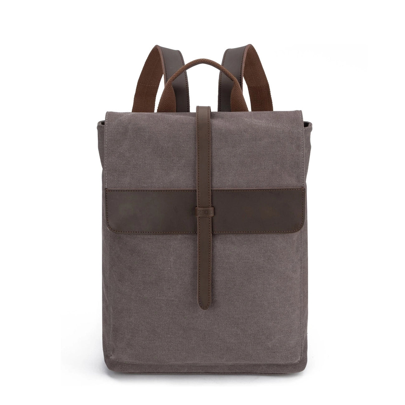 Sac à dos en toile et cuir BOTZARIS Gris taupé