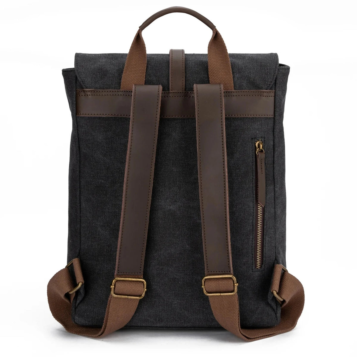 Rucksack aus Canvas und Leder BOTZARIS Schwarz