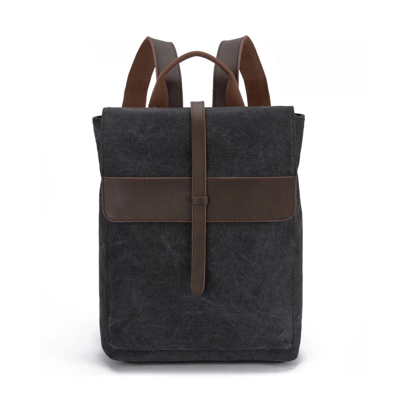 Sac à dos en toile et cuir BOTZARIS Noir