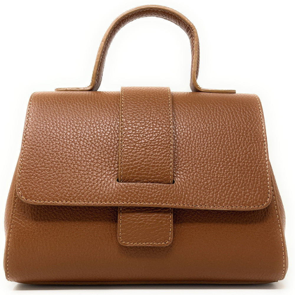 Sac bandoulière en cuir grainé SMART Camel