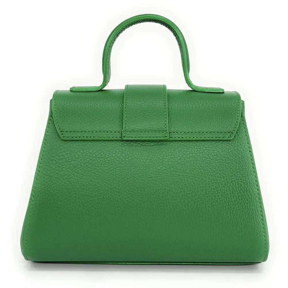 Sac bandoulière en cuir grainé SMART Vert anglais