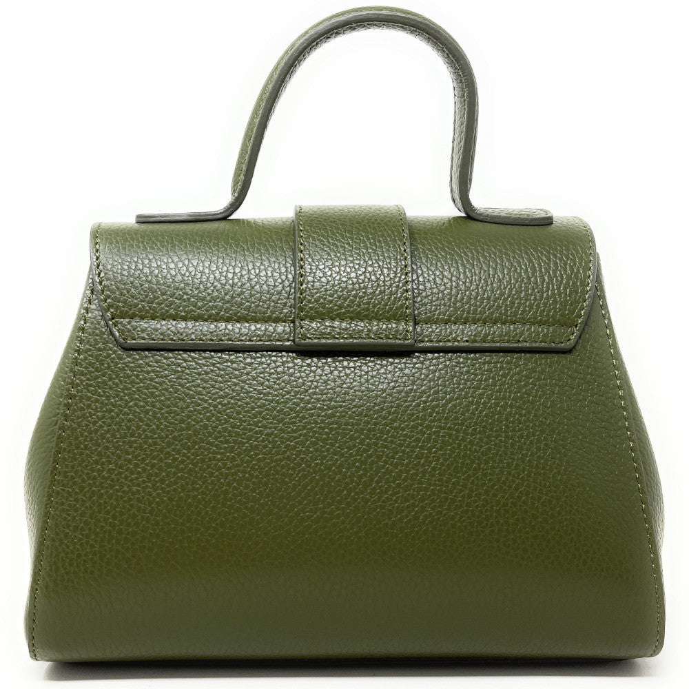 Sac bandoulière en cuir grainé SMART Vert olive
