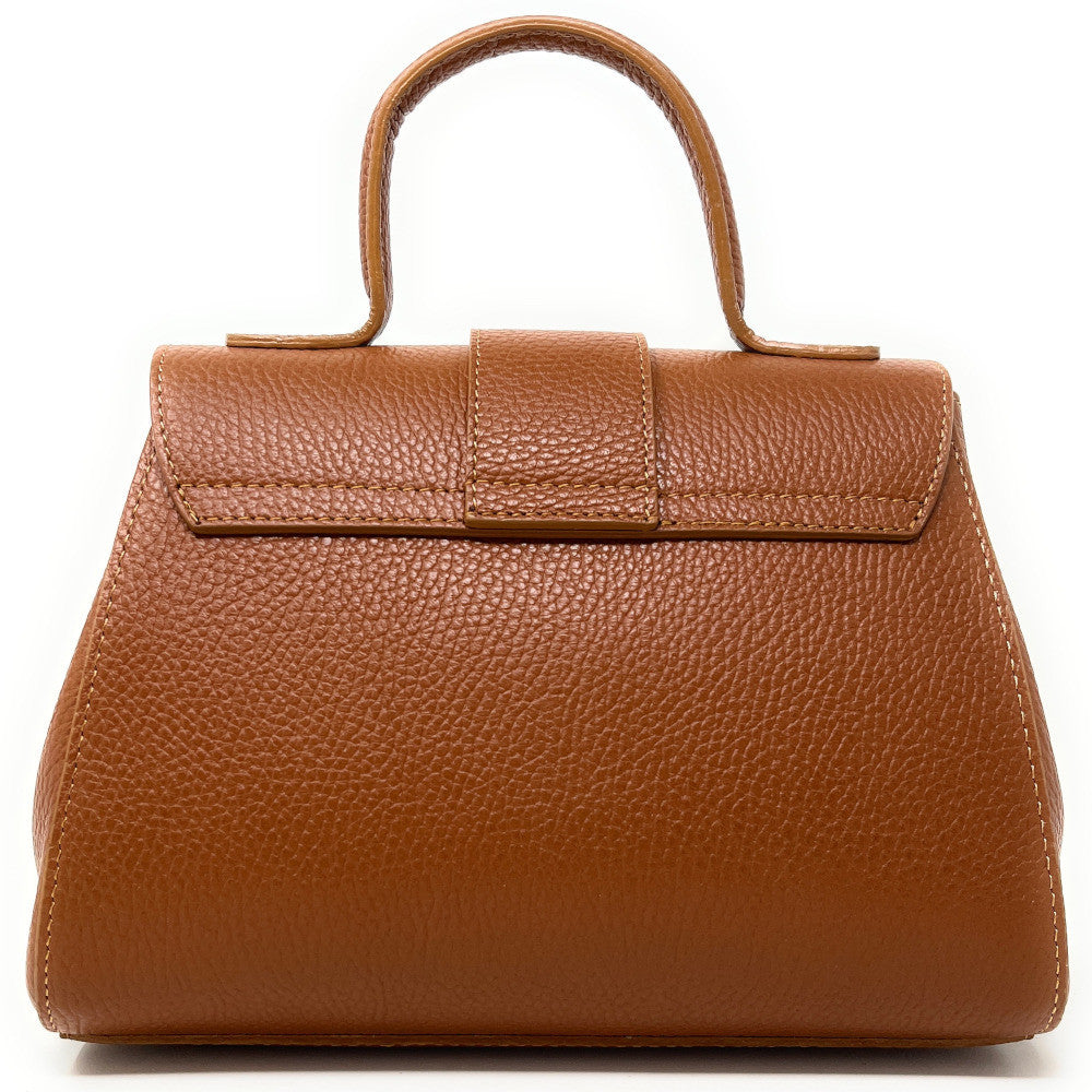 Sac bandoulière en cuir grainé SMART Camel