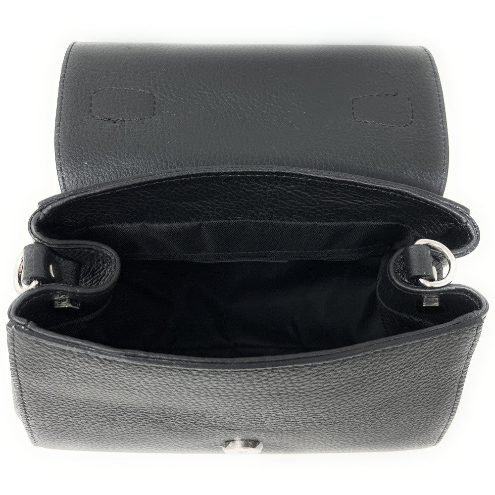 Sac bandoulière en cuir grainé SMART Noir