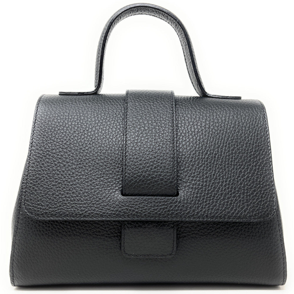 Sac bandoulière en cuir grainé SMART Noir