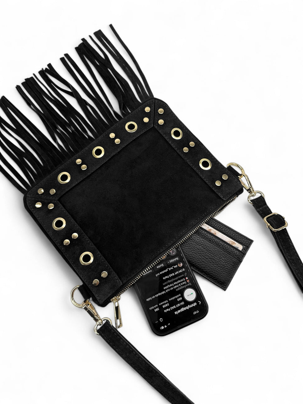 Bolso bandolera de serraje YEPA Negro