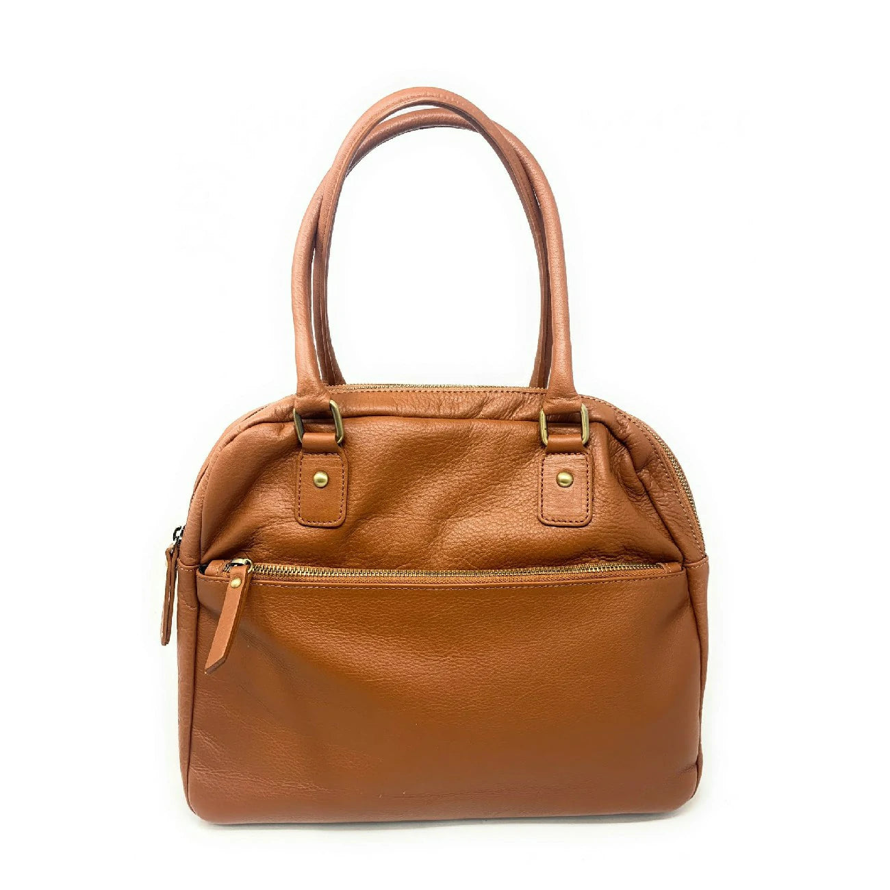 Sac bowling en cuir lisse VENDÔME Camel