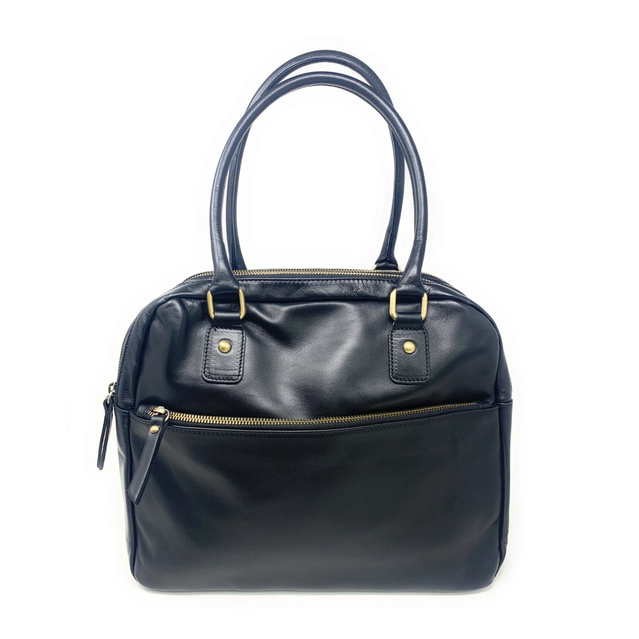 Smooth leather bowling bag VENDÔME Noir