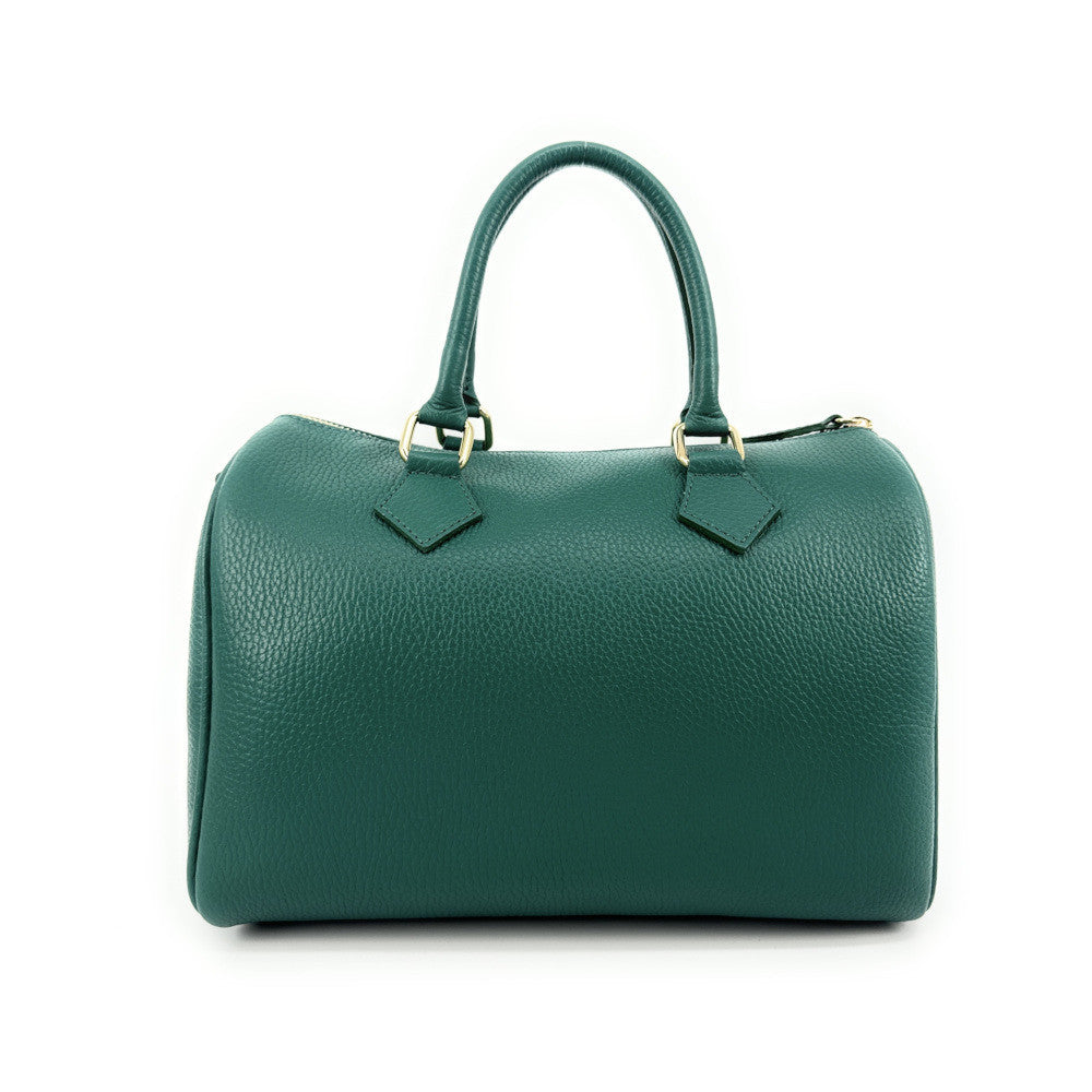 Sac à main bowling en cuir grainé italien BOOLIN Vert Véronèse