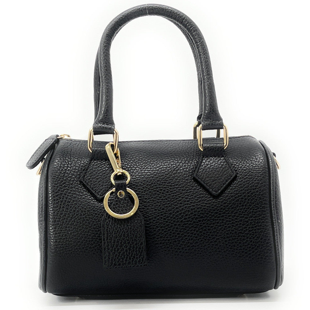 Sac à main bowling en cuir grainé LITTLE BOOLIN Noir