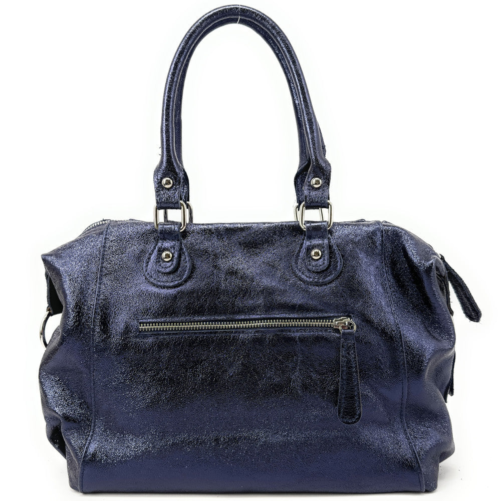 Sac à main bowling en cuir irisé NAGINI GLOSS Nuit étoilée