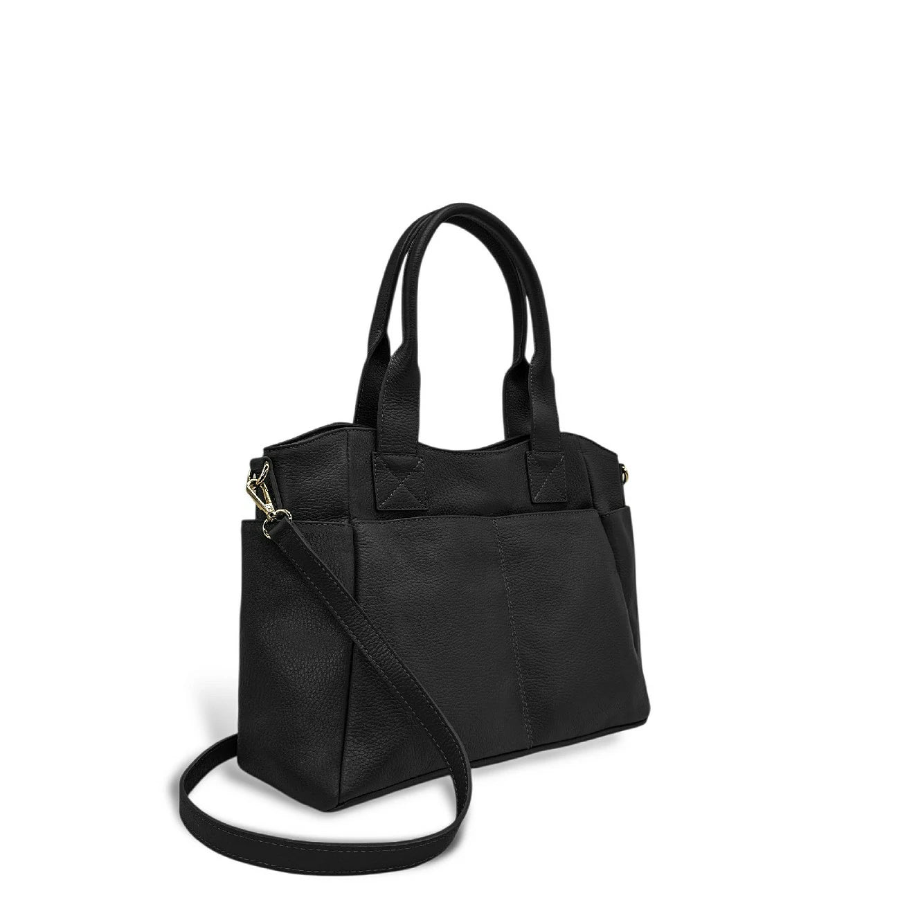 Sac cabas multipoches en cuir grainé MARCIE Noir