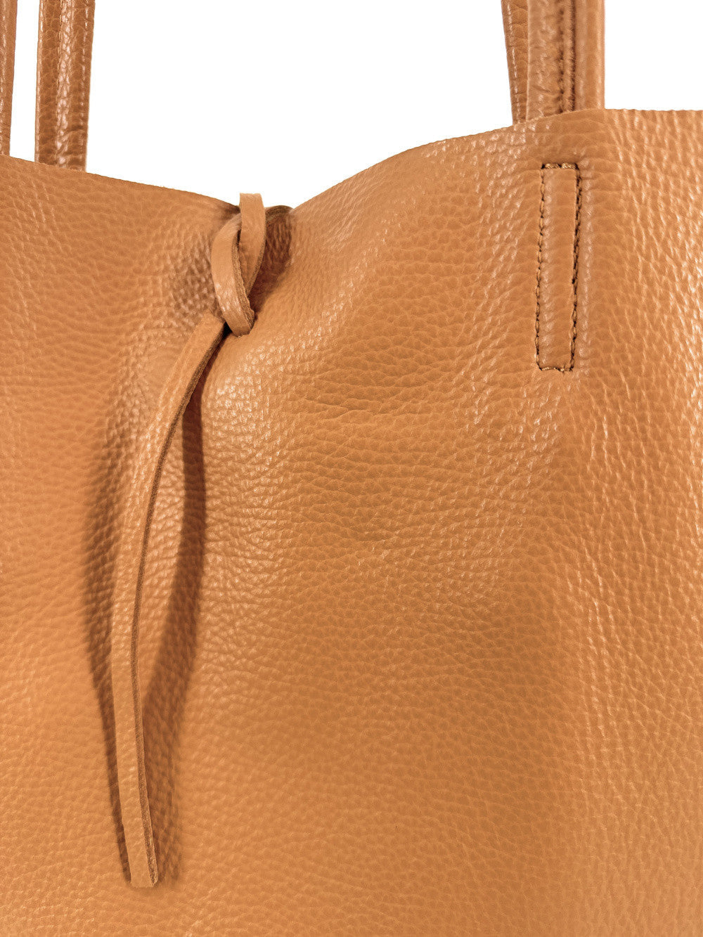 Sac cabas en cuir grainé ou irisé NICE Camel clair