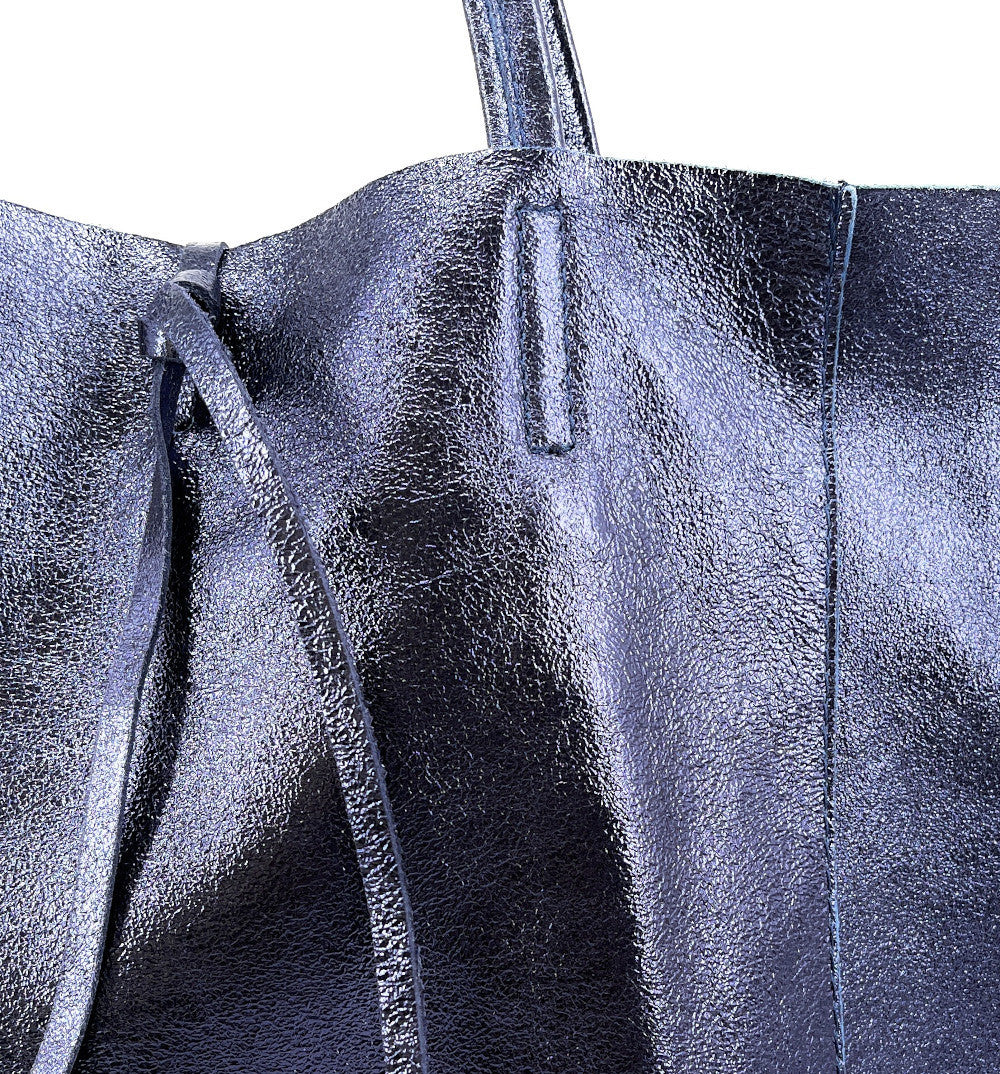 Sac cabas en cuir grainé ou irisé NICE Nuit étoilée