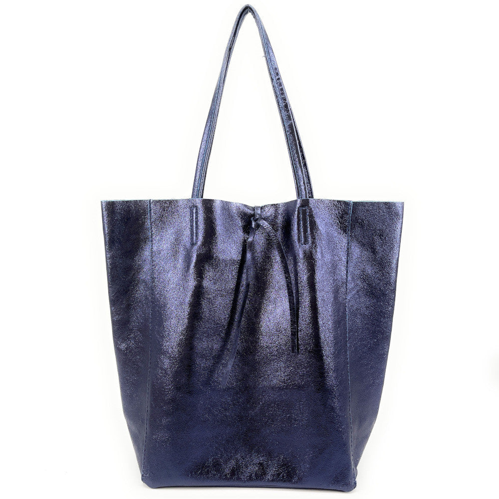 Sac cabas en cuir grainé ou irisé NICE Nuit étoilée