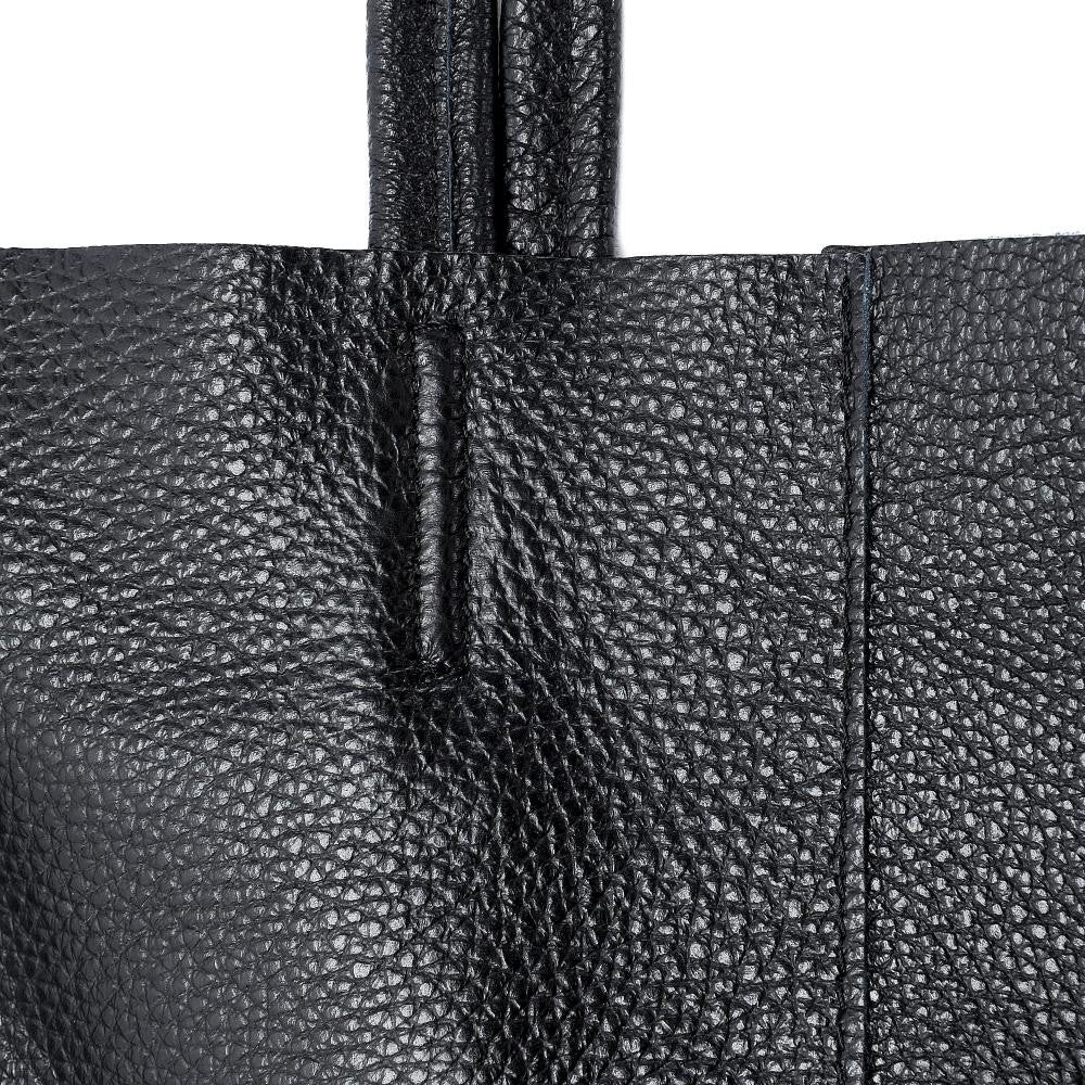 Sac cabas en cuir grainé ou irisé NICE Noir