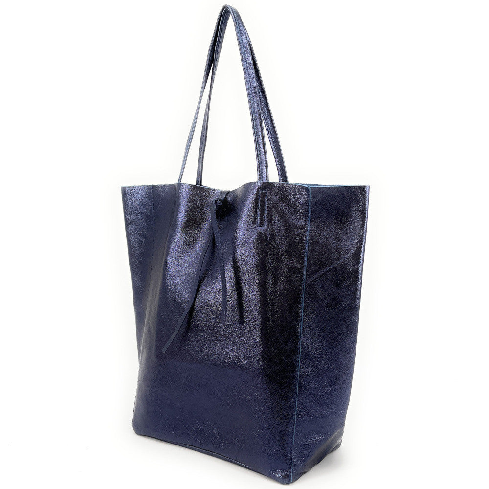 Sac cabas en cuir grainé ou irisé NICE Nuit étoilée