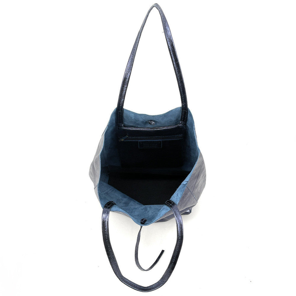 Sac cabas en cuir grainé ou irisé NICE Nuit étoilée