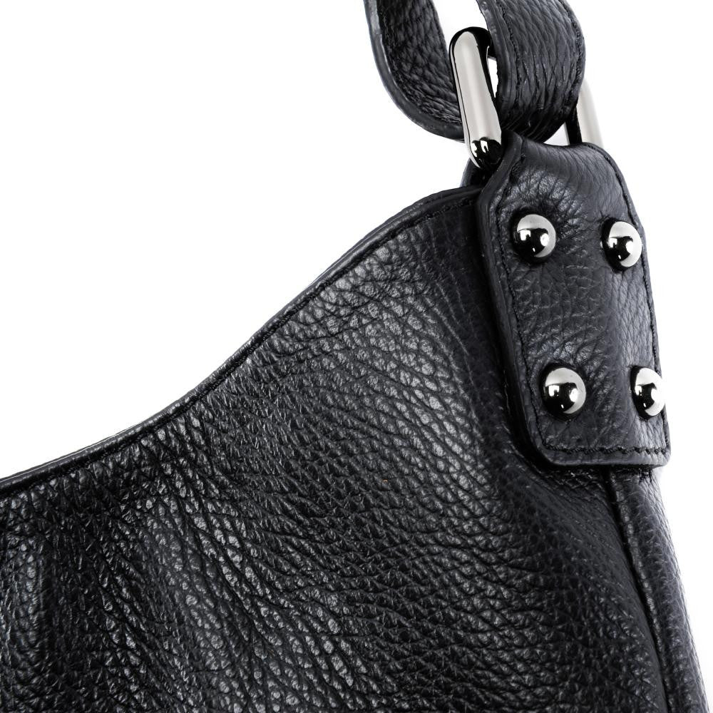 Sac à main cabas en cuir grainé NIKEE Noir