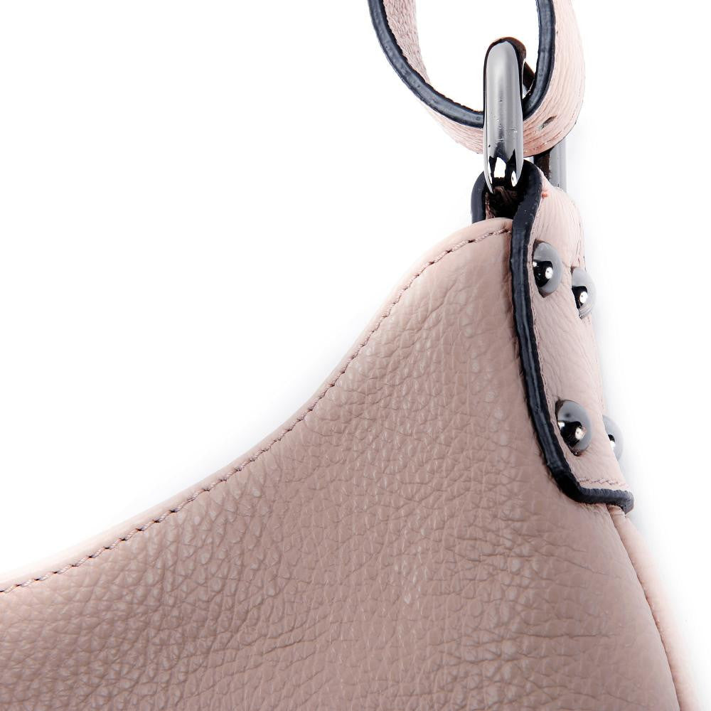 Sac à main cabas en cuir grainé NIKEE Rose intense