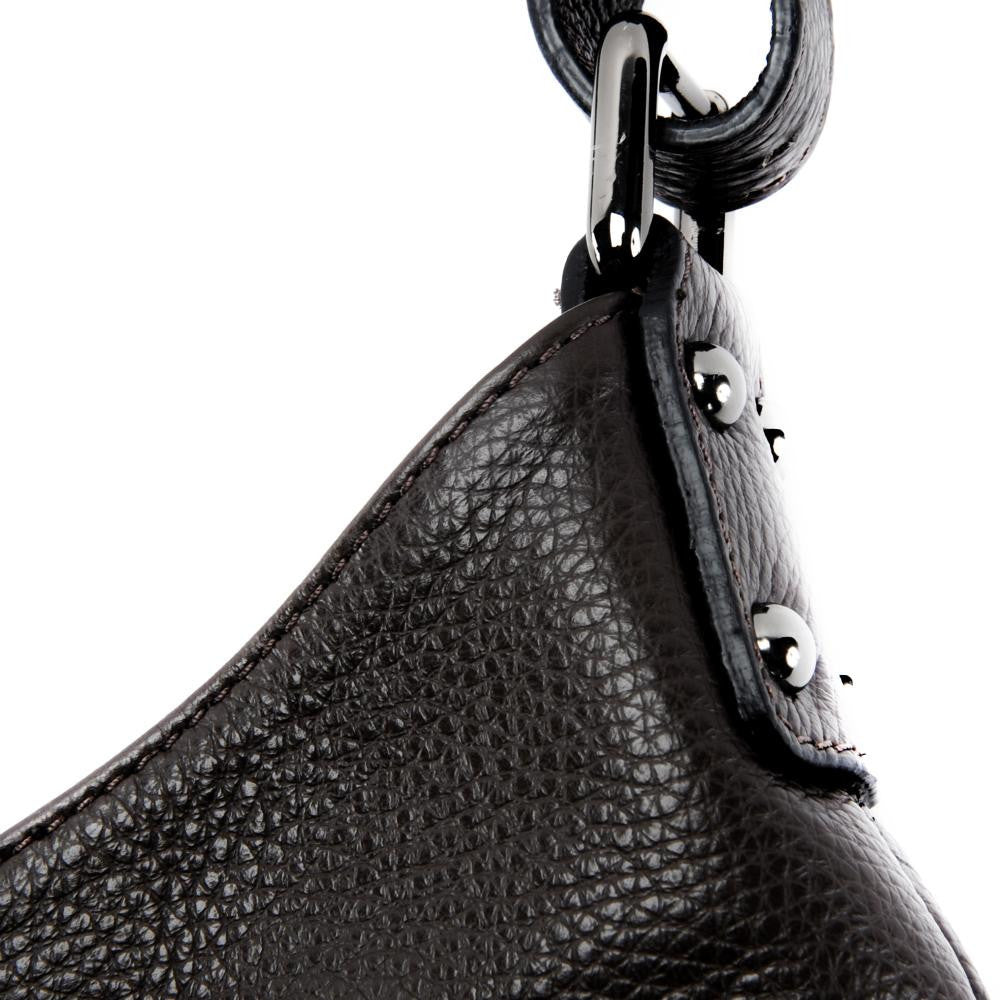 Sac à main cabas en cuir grainé NIKEE Chocolat