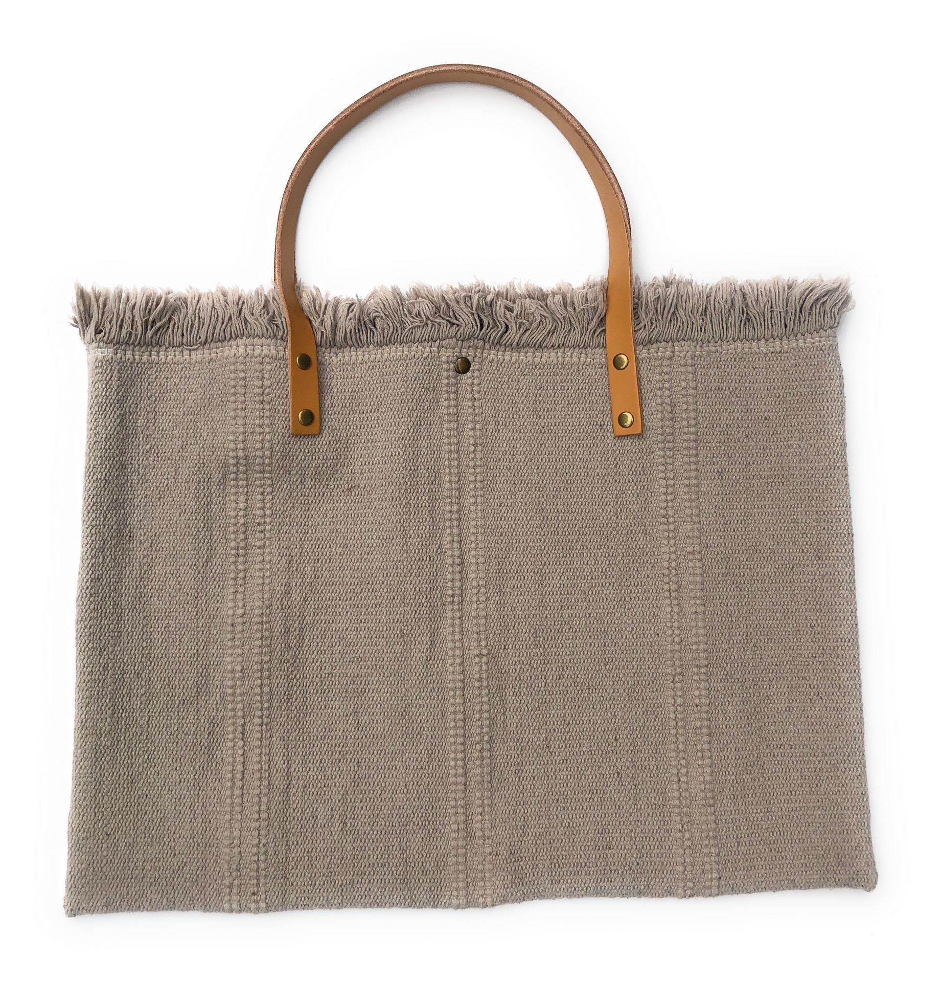 Sac de plage cabas en tissu AMOUR Beige crème