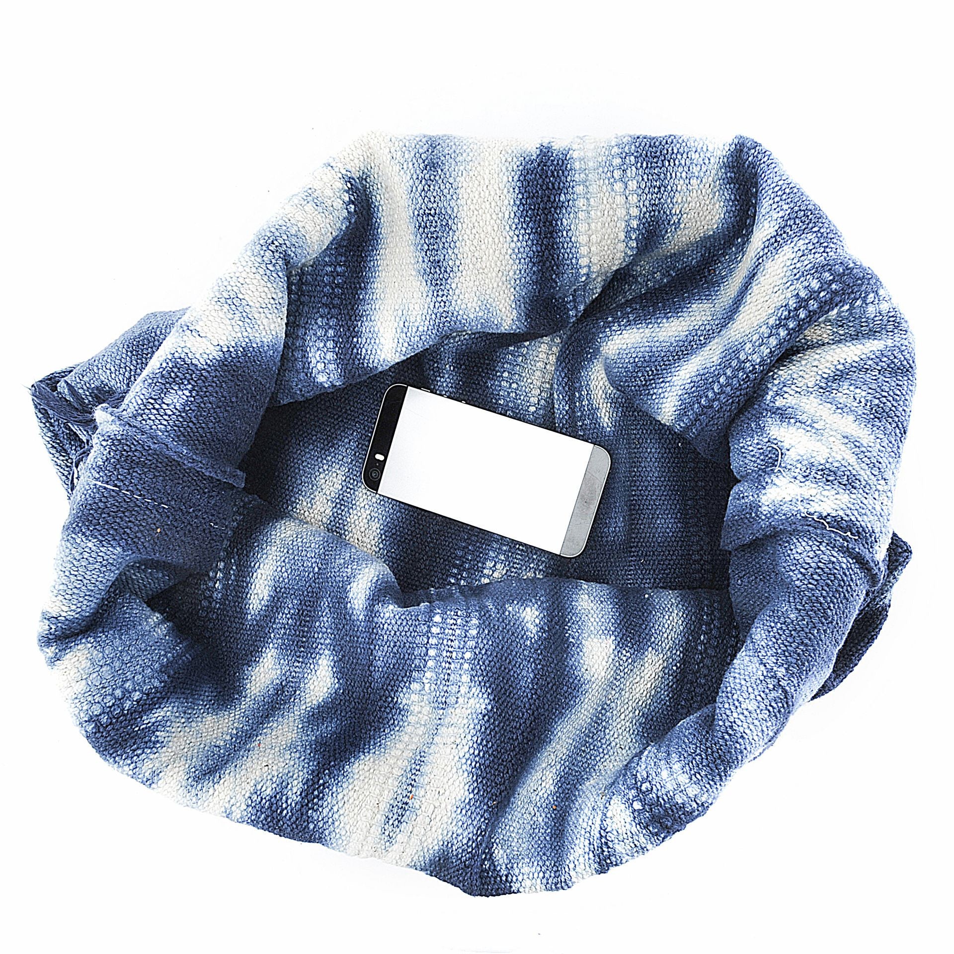Sac à main cabas en tissu BELIZE Bleu marine