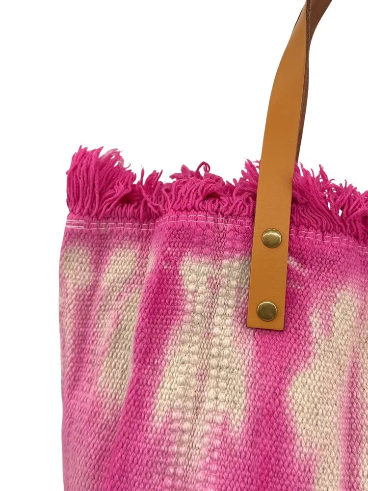 Sac à main cabas en tissu BELIZE Rose fuchsia