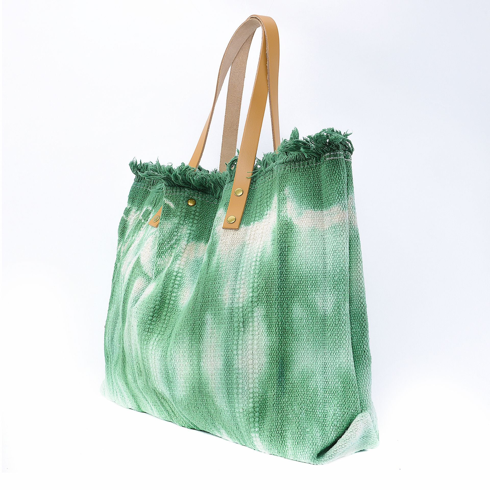 Sac à main cabas en tissu BELIZE Vert intense