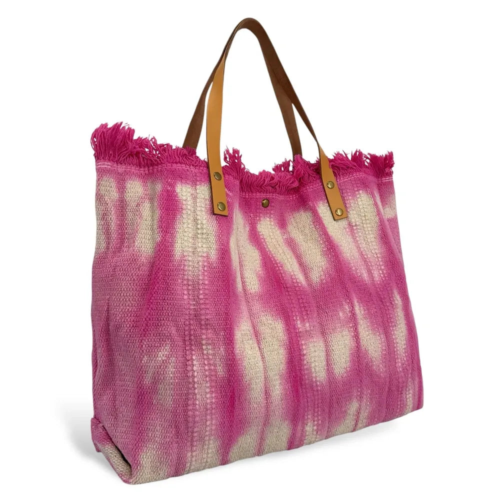 Sac à main cabas en tissu BELIZE Rose fuchsia