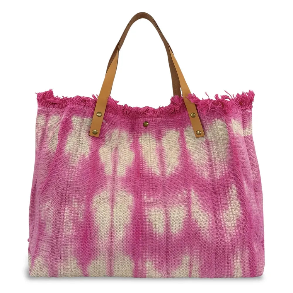 Sac à main cabas en tissu BELIZE Rose fuchsia