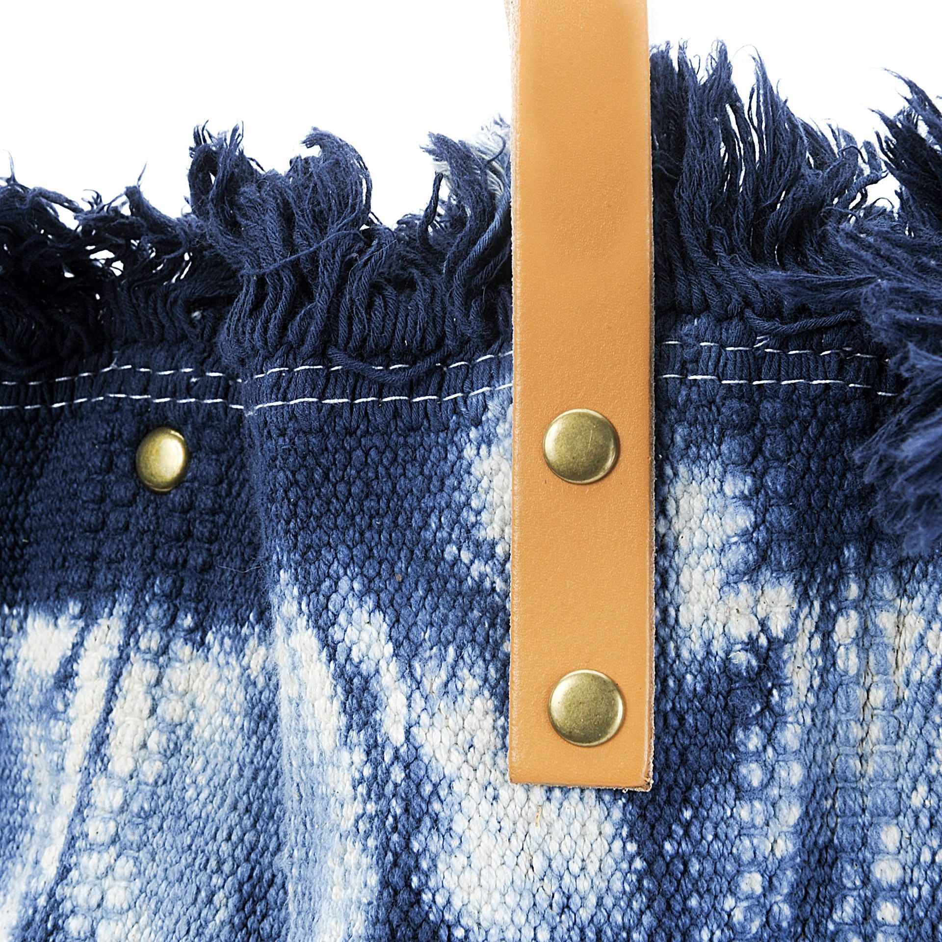 Sac à main cabas en tissu BELIZE Bleu marine