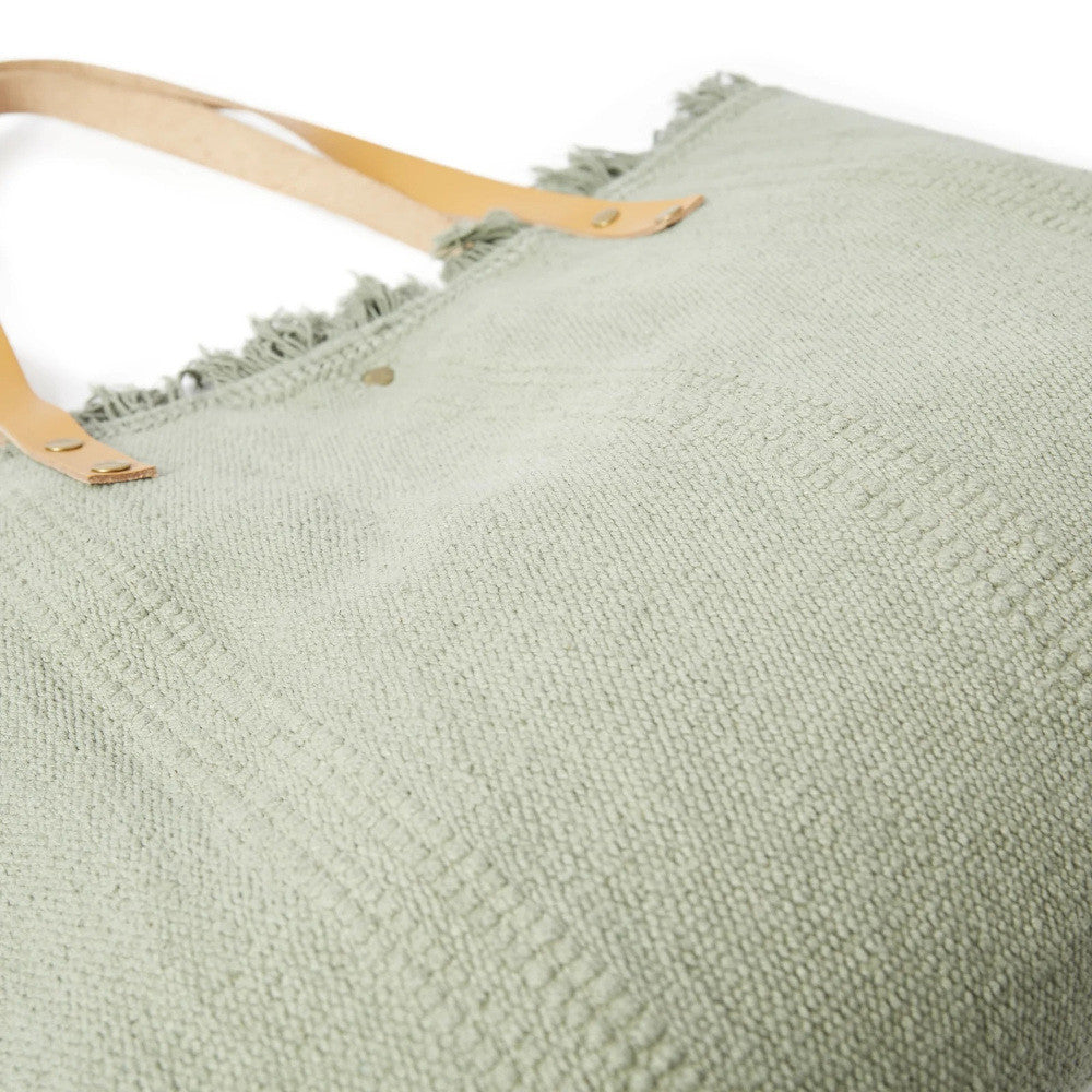 Sac à main cabas en tissu IBIZA Vert pastel