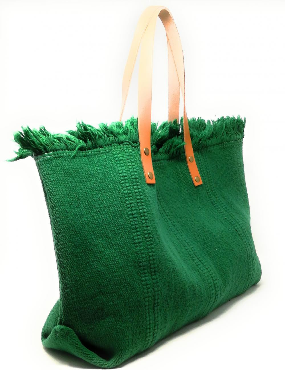 Sac à main cabas en tissu IBIZA Vert anglais