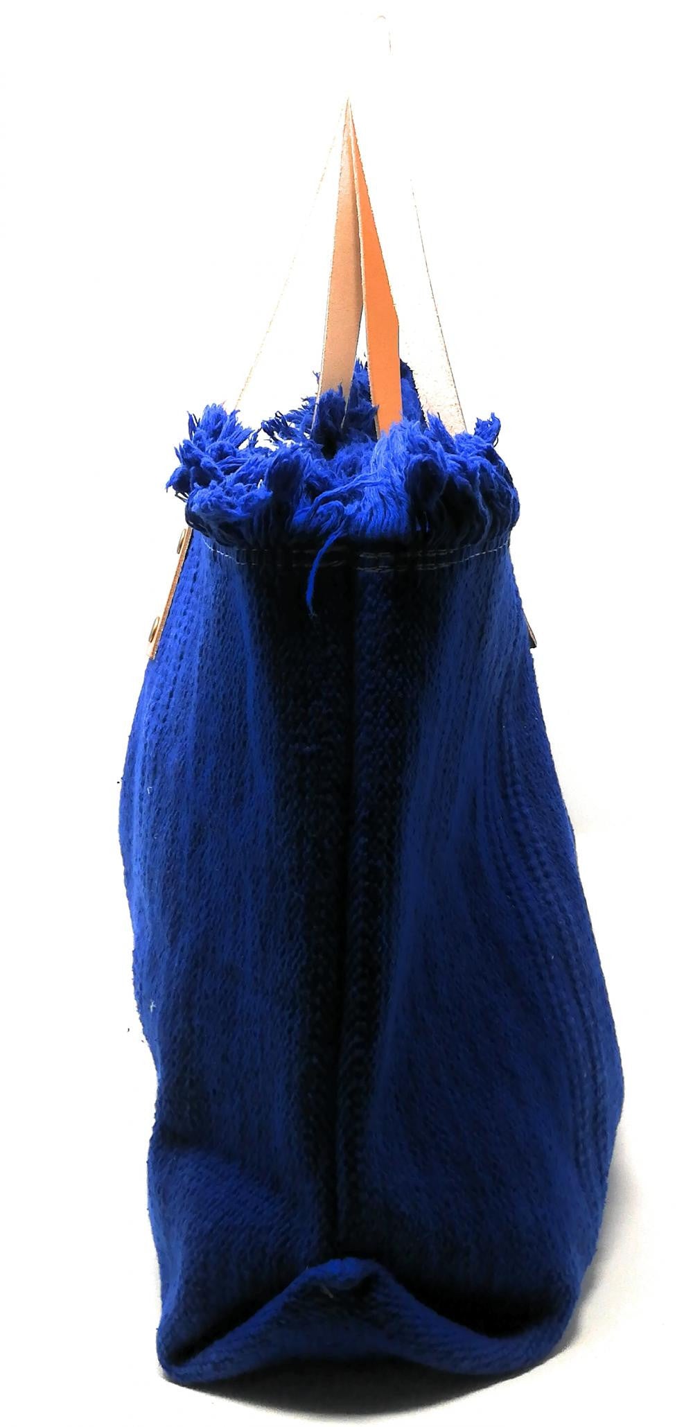Sac à main cabas en tissu IBIZA Bleu roi