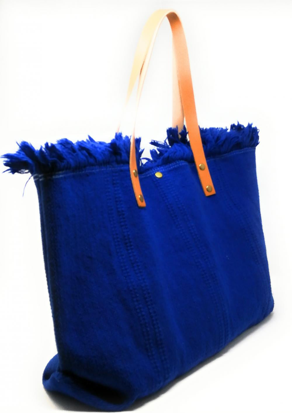 Sac à main cabas en tissu IBIZA Bleu roi