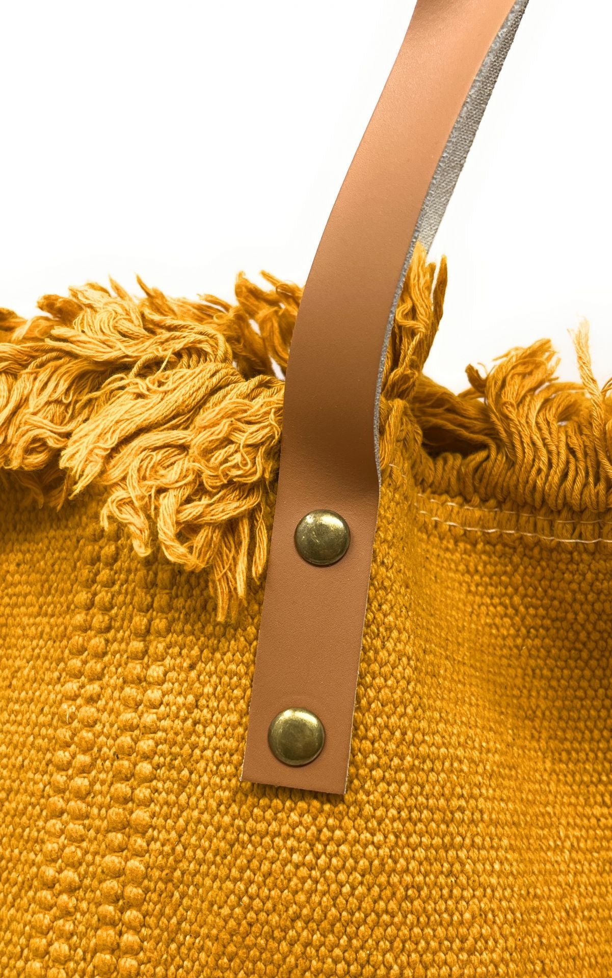 Sac à main cabas en tissu IBIZA Safran