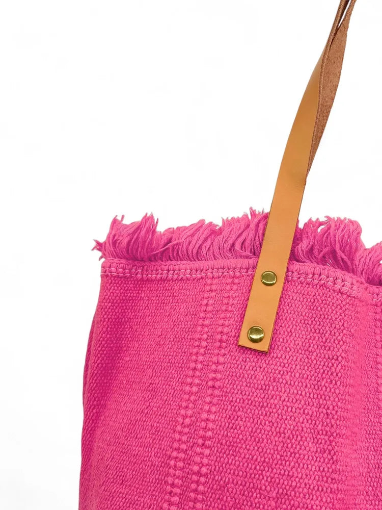 Sac à main cabas en tissu IBIZA Rose