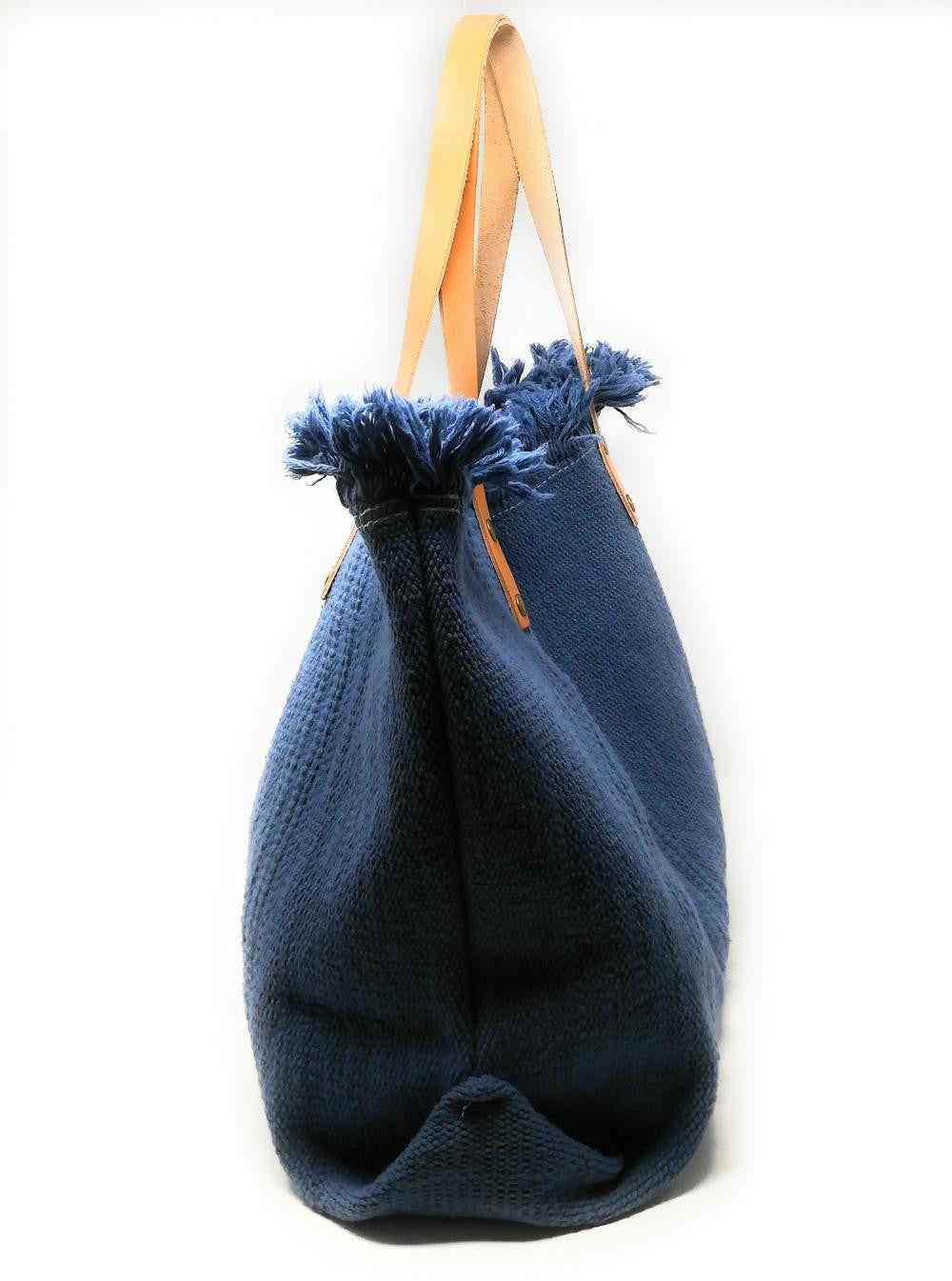 Sac à main cabas en tissu IBIZA Bleu denim