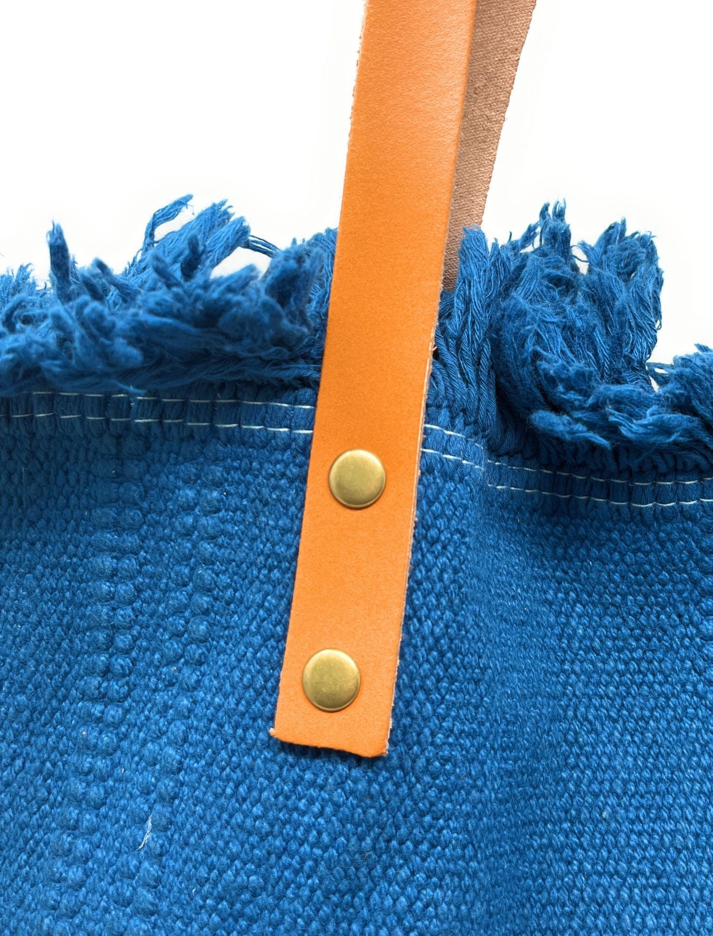 Sac à main cabas en tissu IBIZA Bleu paon