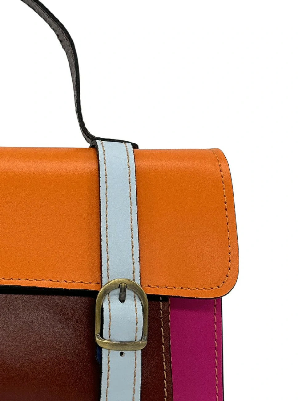 SAND ABSOLU multicolor 3 smooth leather handbag