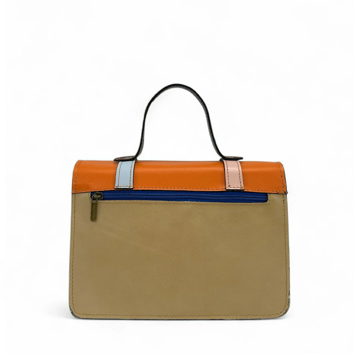 SAND ABSOLU multicolor 3 smooth leather handbag