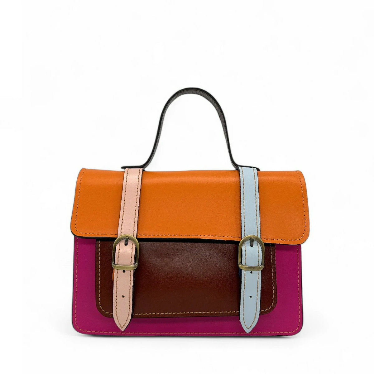SAND ABSOLU multicolor 3 smooth leather handbag
